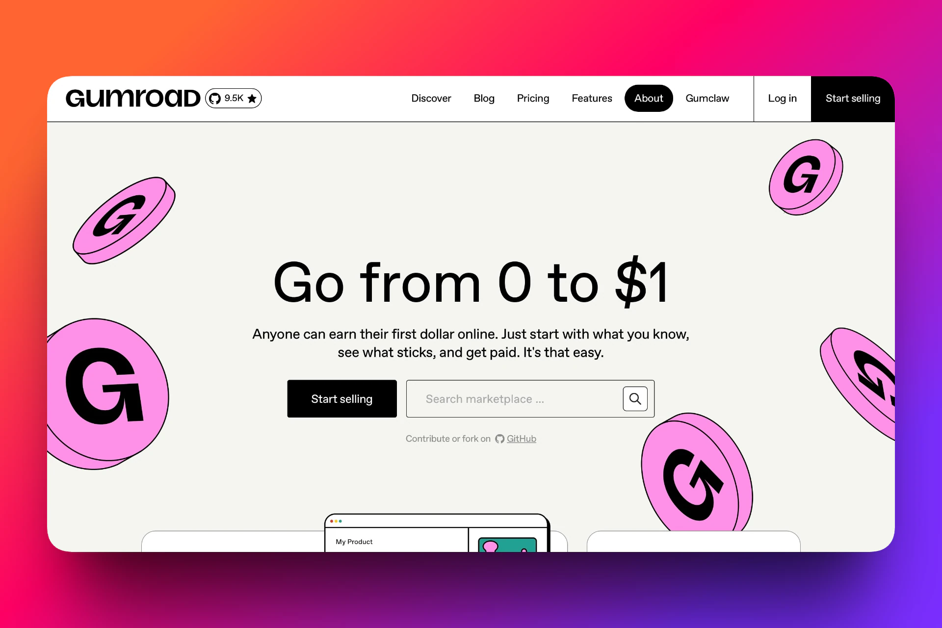 Gumroad - elite buy me a coffee alternative