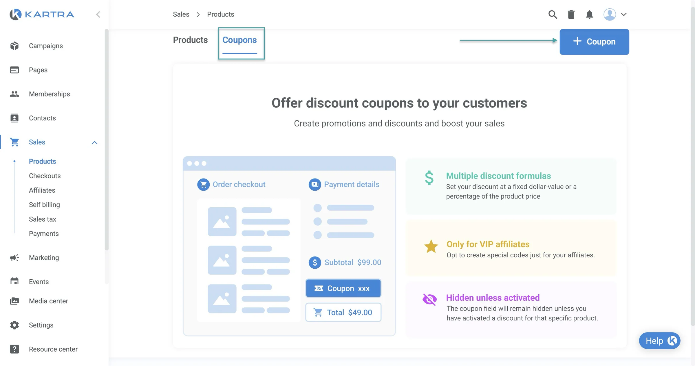 add discount coupon on clickfunnels alternative