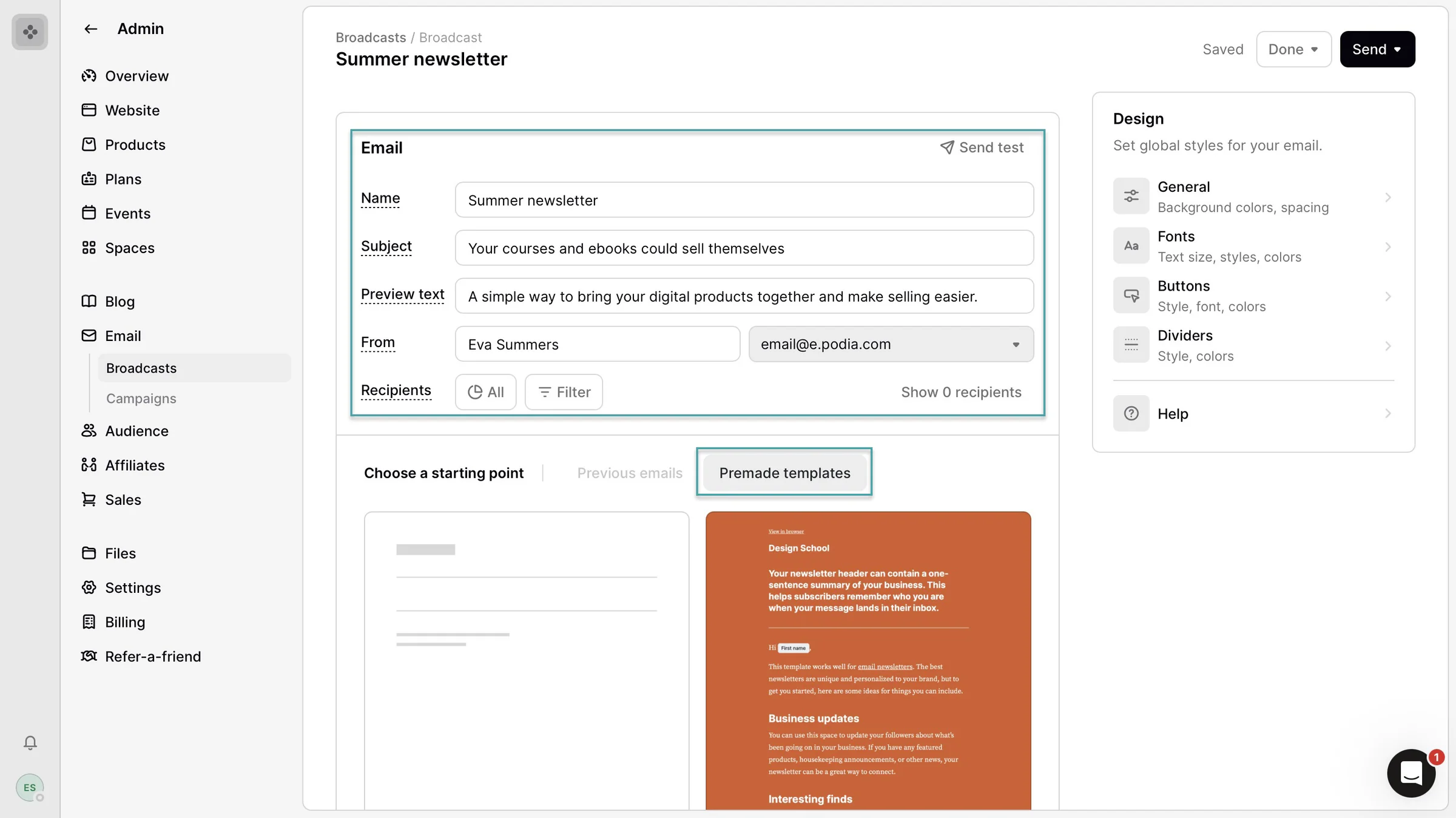 add broadcast details on clickfunnels alternative