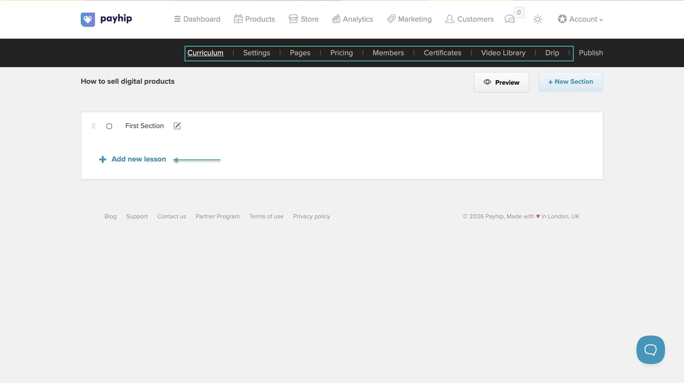 payhip vs gumroad - add new course