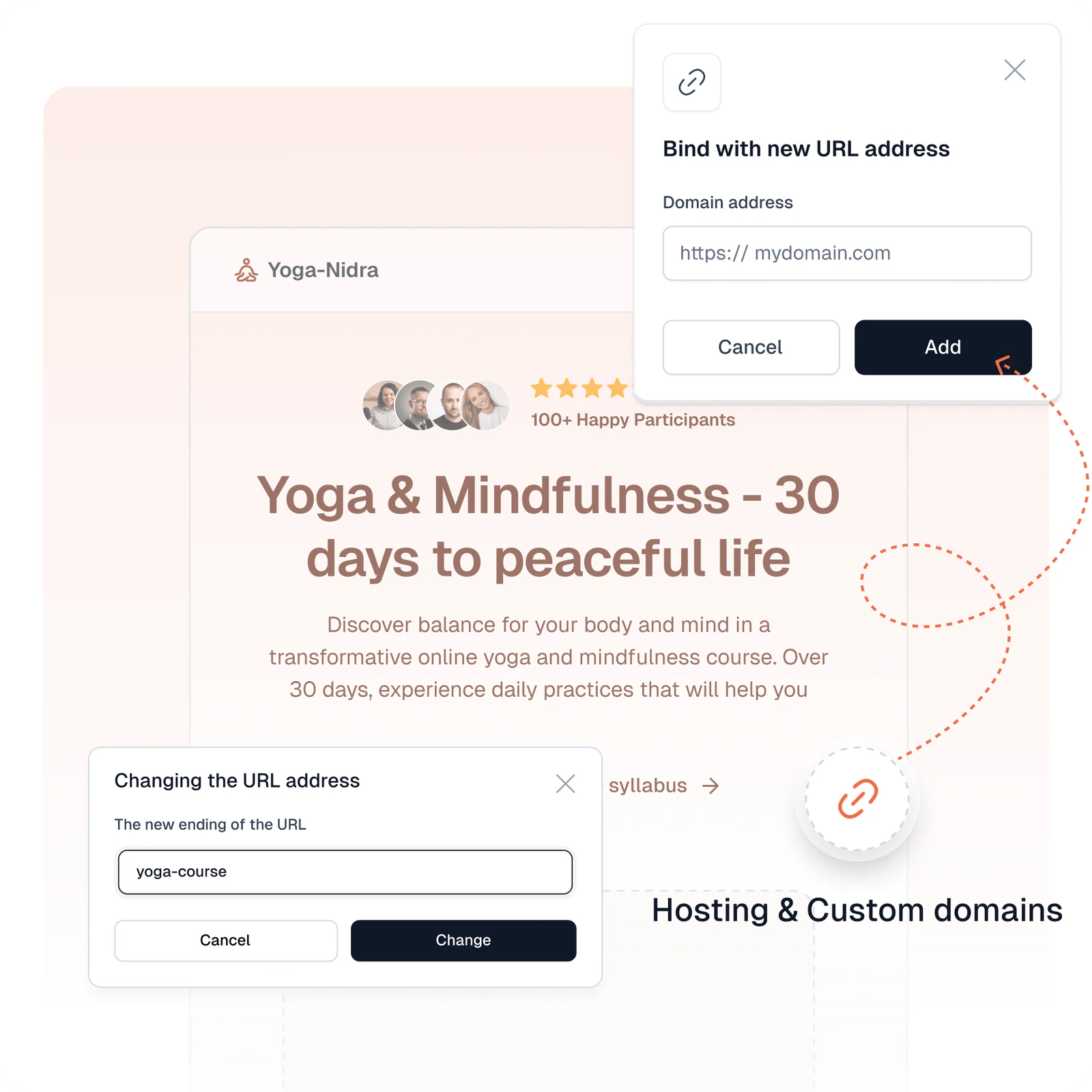 Easypage AI website builder custom domains