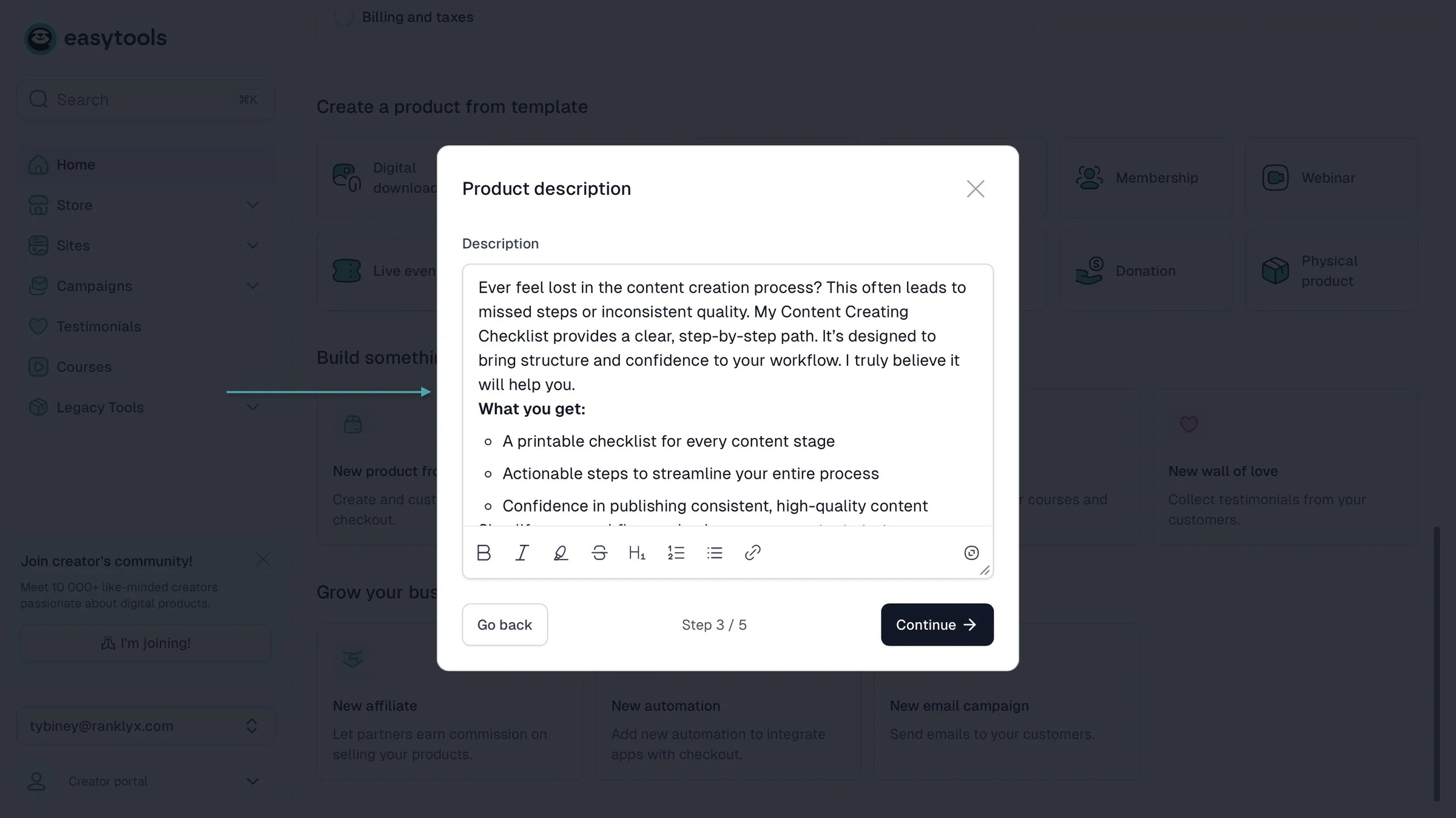 payhip vs gumroad - product description
