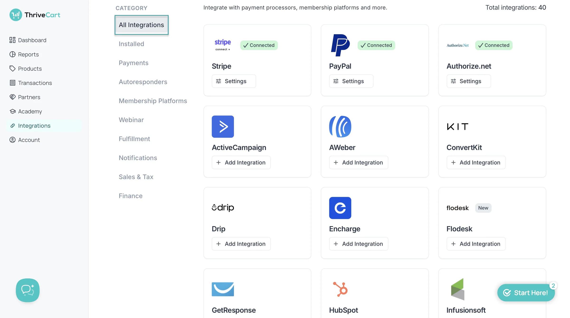 all integrations on clickfunnels alternative